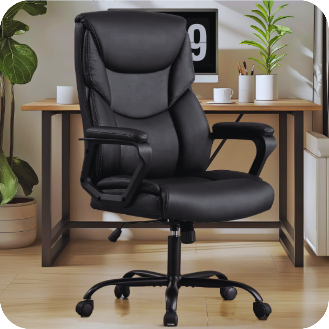 chaise de bureau ergonomique noire avec soutien lombaire
