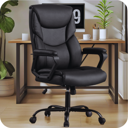 chaise de bureau ergonomique noire avec soutien lombaire