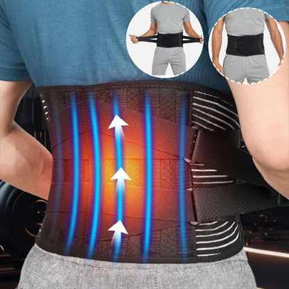 Ceinture dorsale montrant l'effet de soulagement des vertèbres et la facilité d'ajustement

