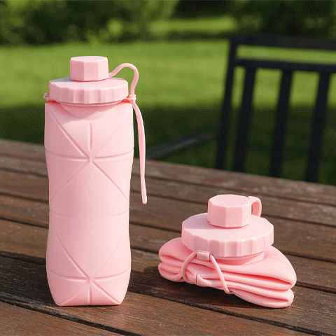 Gourde sport pliable 600 ml en silicone | Compacte