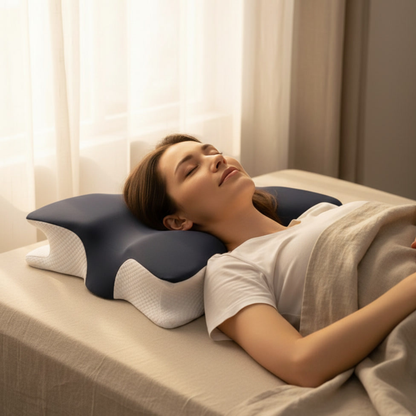 oreiller cervical ergonomique ameliorant la qualite du sommeil reduisant les douleurs cervicales et les tensions quotidiennes