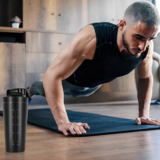 shaker protéine inox anti fuite salle de sport