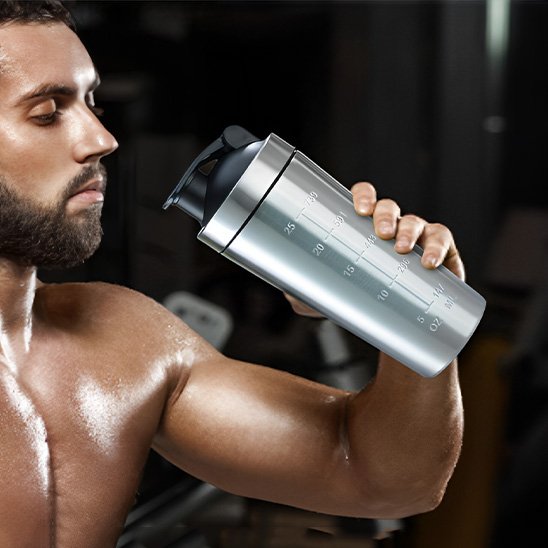 shaker protéine inox hermétique 750 ml musculation fitness