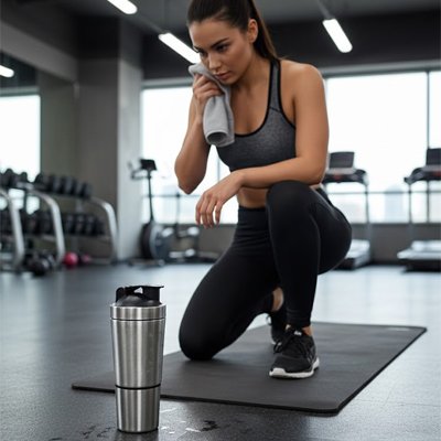 shaker protéine inox 600 ml durable salle de sport