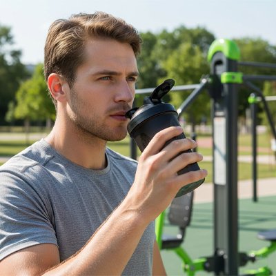 shaker protéine 400 ml portable anti fuite sport
