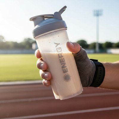 Shaker proteine hermétique PowerMix™, fermeture anti-fuite sécurisée