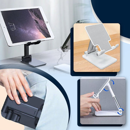 Support téléphone portable ergonomique avec réglage d’angle à 90°, compatible avec tous les modèles de smartphones.