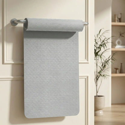 Tapis de yoga antidérapant gris 6 mm suspendu avec texture renforcée visible