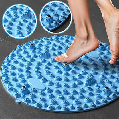 Tapis de massage pour pieds avec picots stimulants, aide à soulager les tensions et favoriser la circulation après une journée de travail.