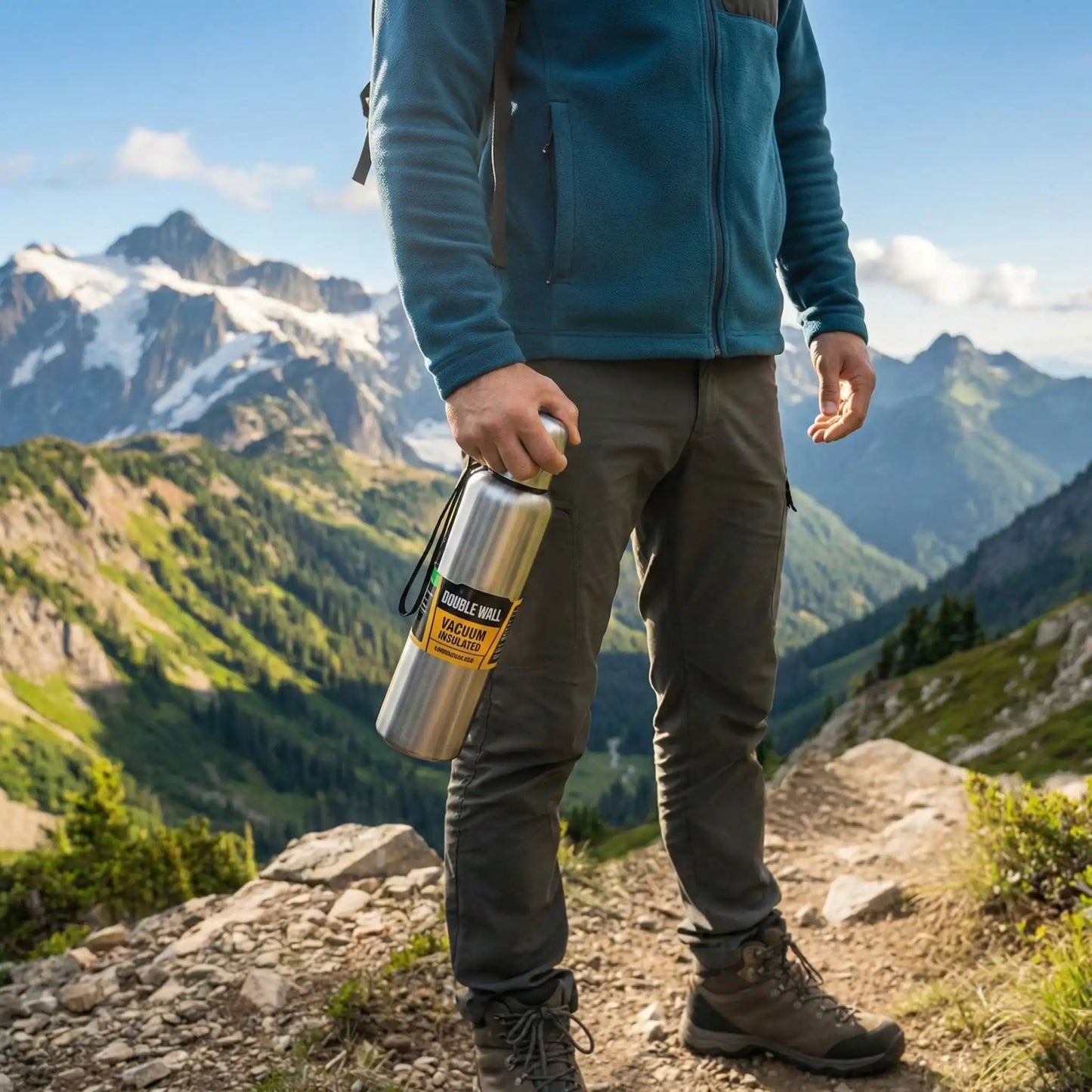 bouteille isotherme inox avec bouchon sécurisé