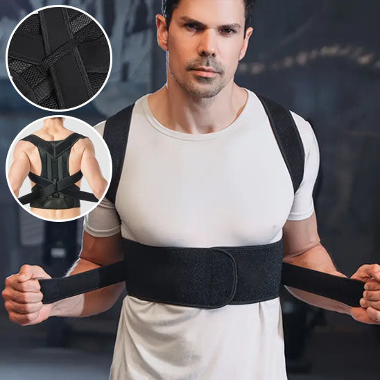 Ceinture dorsale PostureZen portée sous un t-shirt pour corriger la posture au quotidien