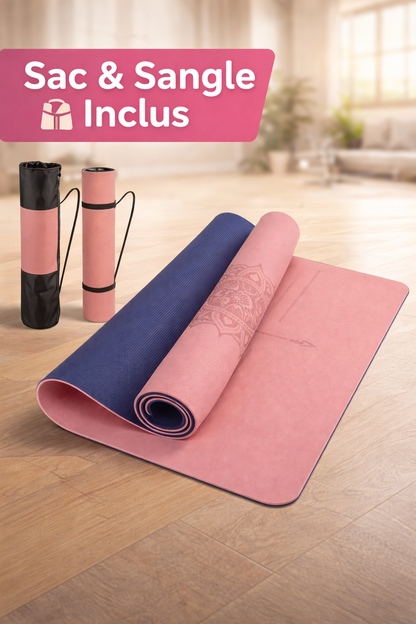 Tapis de Yoga Mandala Confort+™ 6mm | Stabilité & Protection Articulations