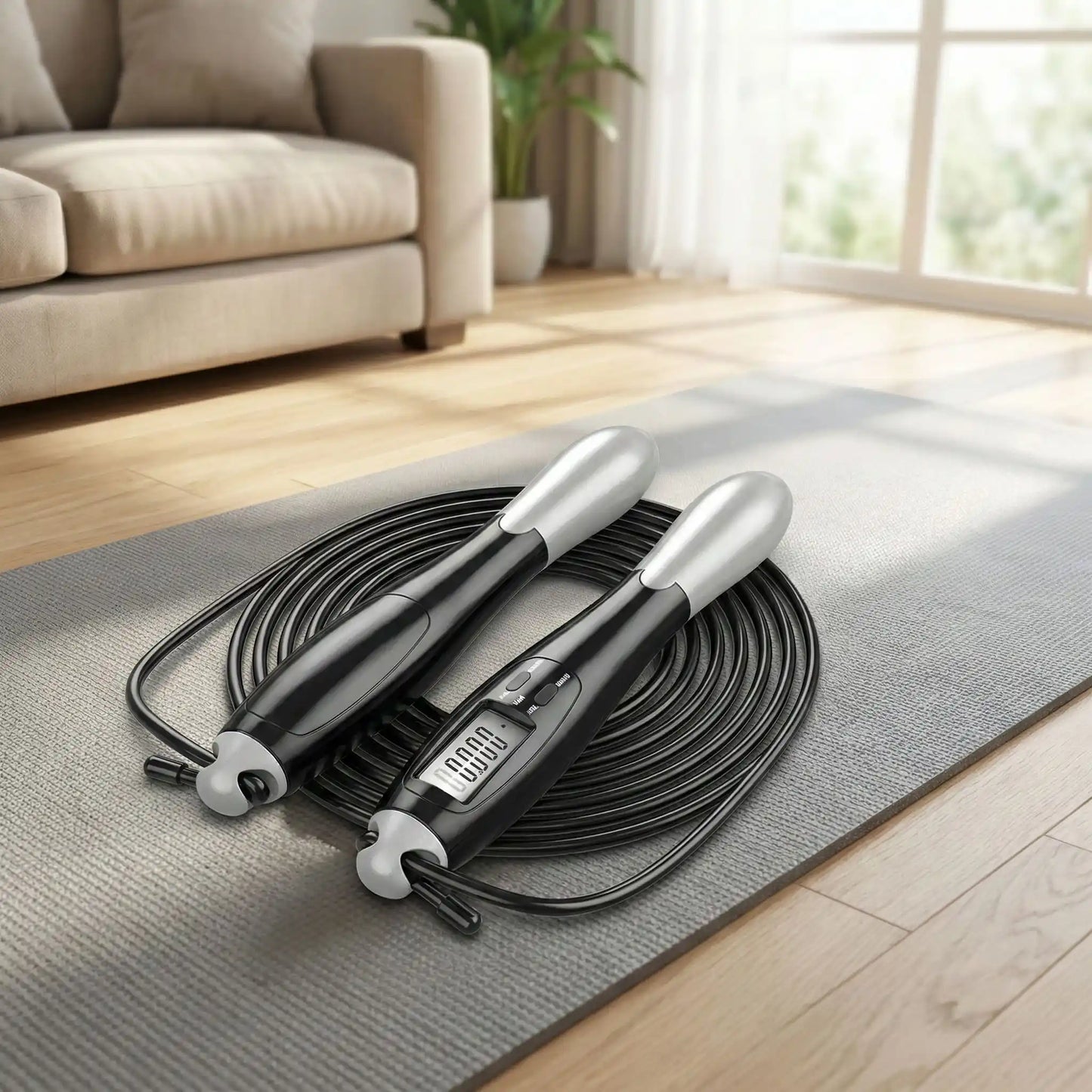 Corde à sauter intelligente avec compteur digital | Fitness Home