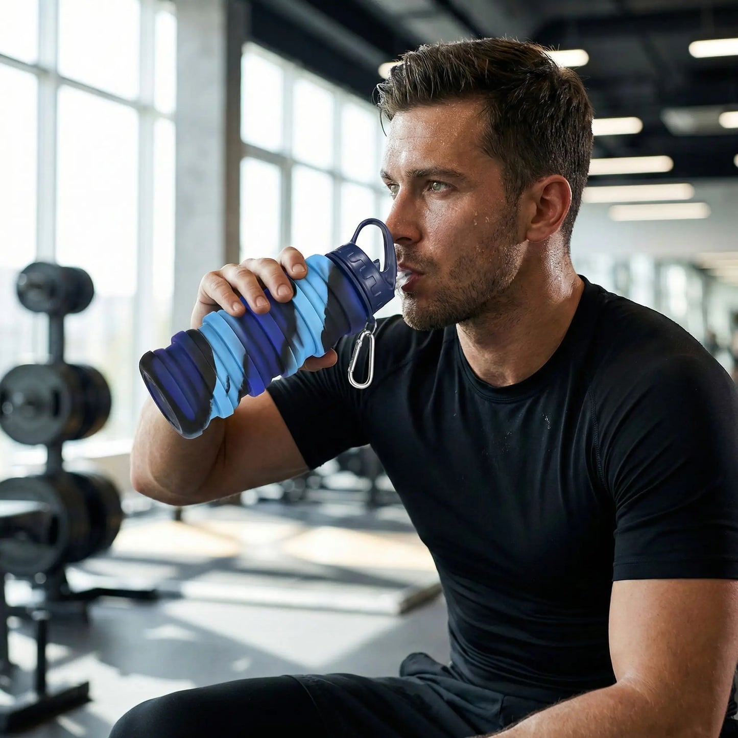 Gourde de sport pliable 500 ml | Compacte & Rétractable Zen