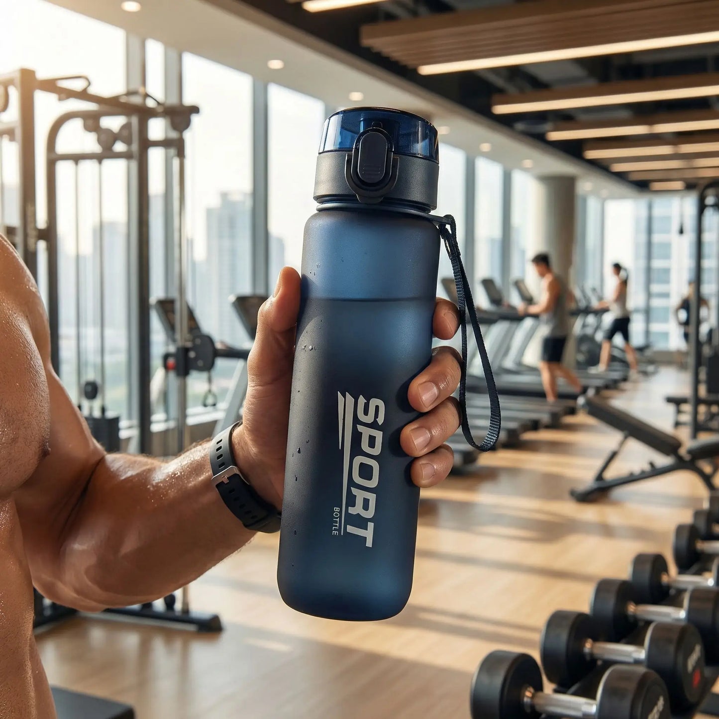 gourde pour le sport utilisée en salle 