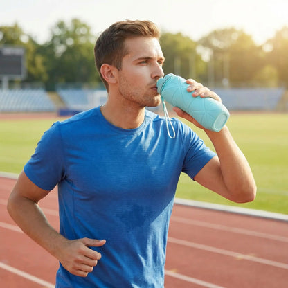 détail gourde pour le sport avec bouchon sécurisé