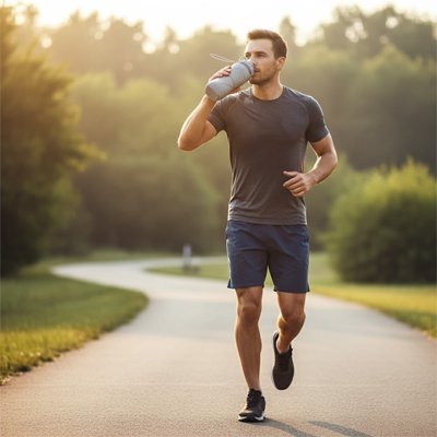 sportif courant avec gourde sport pliable légère