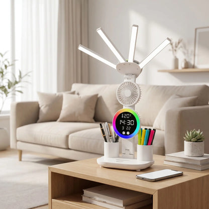 lampe avec horloge et ventilateur silencieux