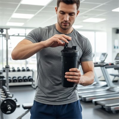 shaker protéine 600 ml robuste anti choc sport