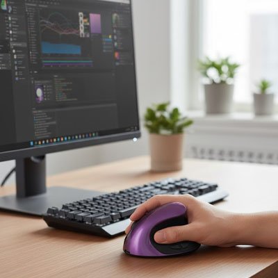 souris d’ordinateur ergonomique verticale pour usage prolongé