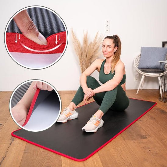 détail surface texturée antidérapante tapis de gym