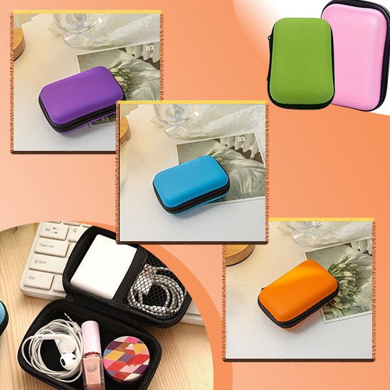 Organisateur de câble disponible en plusieurs couleurs pour un rangement pratique et esthétique des accessoires électroniques.