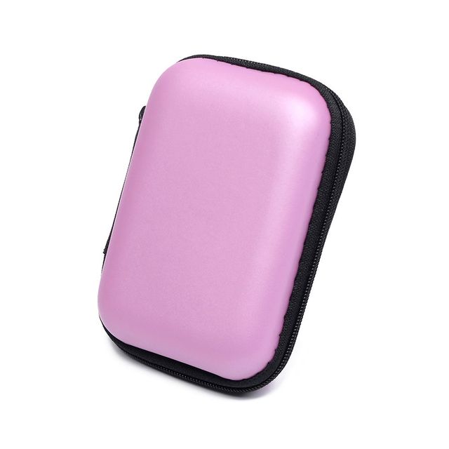 Organisateur de câble rose  avec finition lisse et fermeture solide, idéal pour vos déplacements.